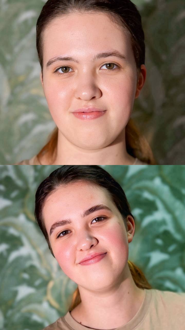 brow lamination and tint before and after Valencia result at SkyBeauty Valencia