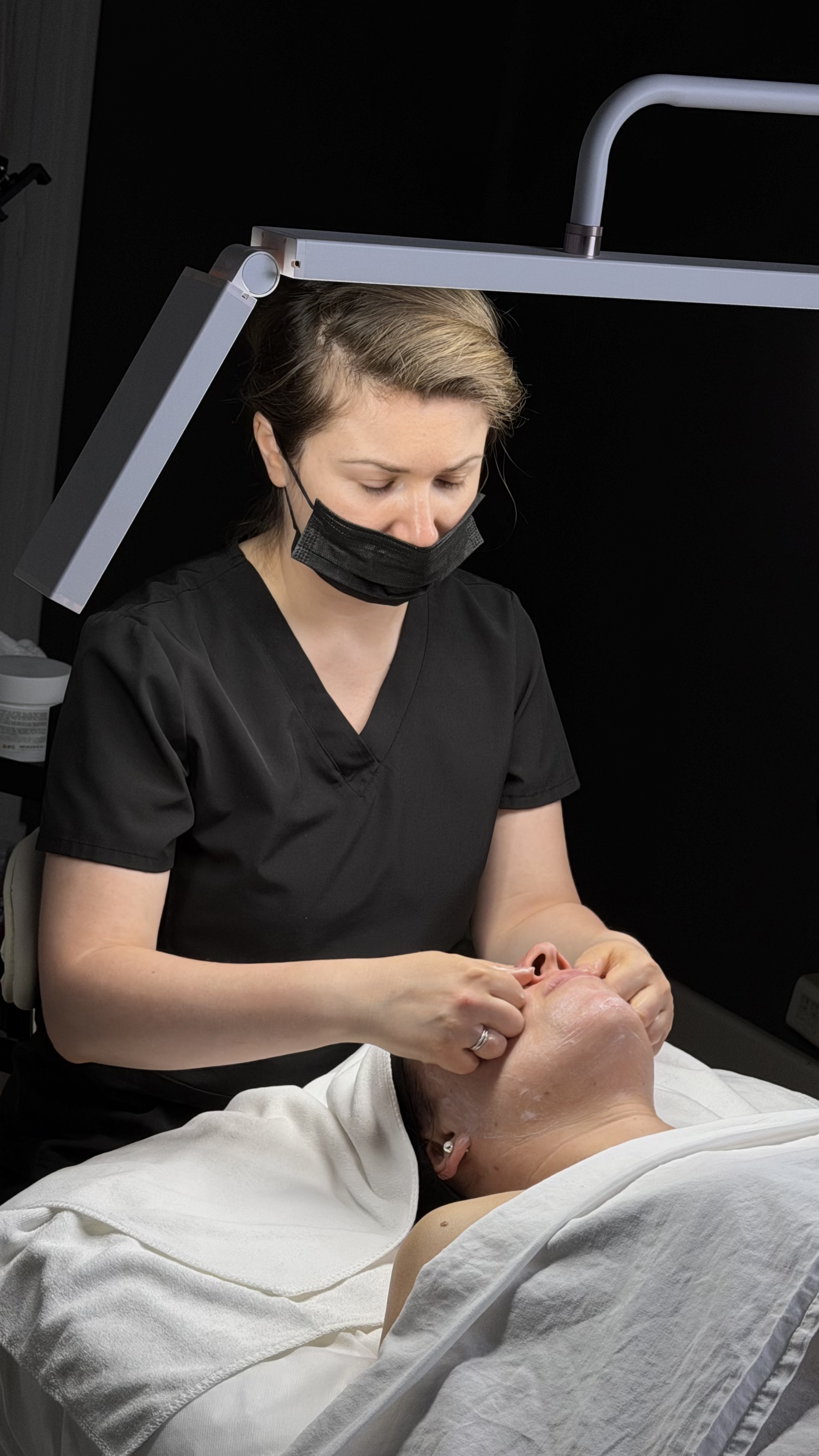 luxury skincare facial setup in Valencia